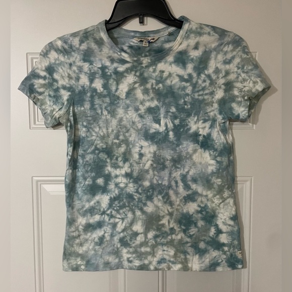 Toad&Co Tops - Toad & Co Primo Womens T Shirt Sz XS Blue Tie Dye Pullover Front Pocket Cotton